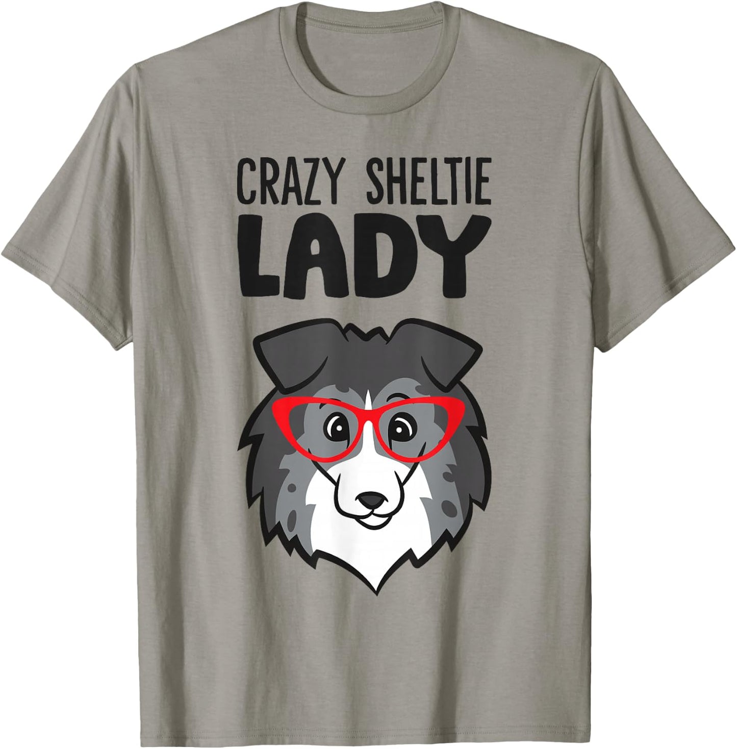 Crazy Sheltie Lady Women Sheltie Dog T-Shirt - T-Shirt | Sand