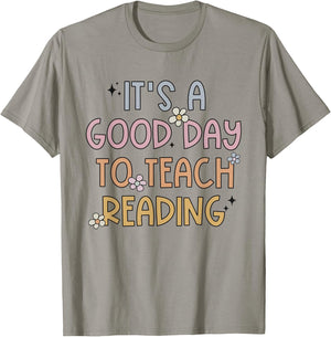 A Good Day To Teach Reading Team Teacher Literacy Coach Women Girls Kids T-Shirt - T-Shirt | Sand