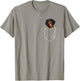 Funny Pocket Black Long Haired Dachshund Lover T-Shirt - T-Shirt | Sand