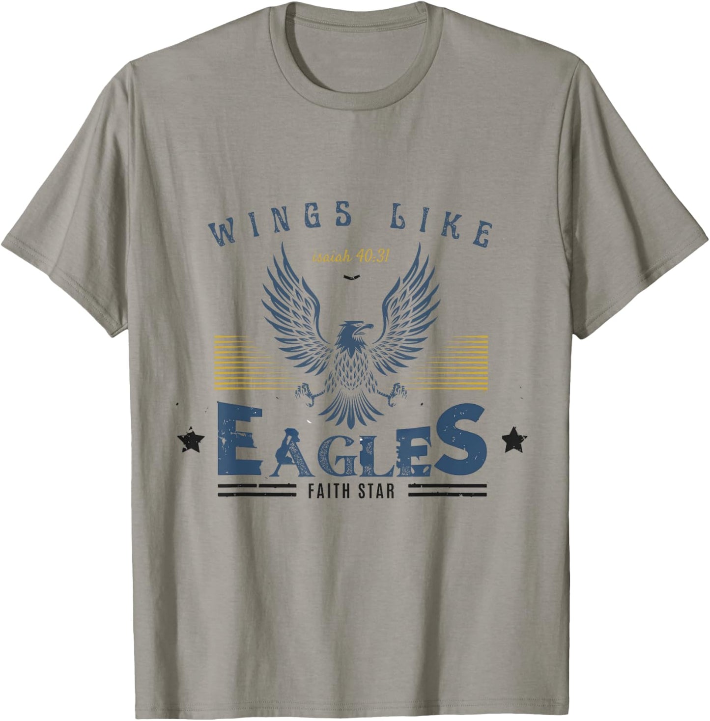 Faith Star - "Wings Like Eagles " vintage T-Shirt - T-Shirt | Sand