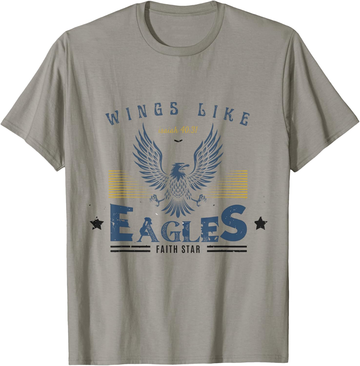 Faith Star - "Wings Like Eagles " vintage T-Shirt - T-Shirt | Sand