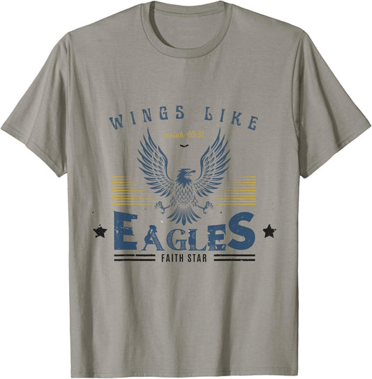 Faith Star - "Wings Like Eagles " vintage T-Shirt - T-Shirt | Sand