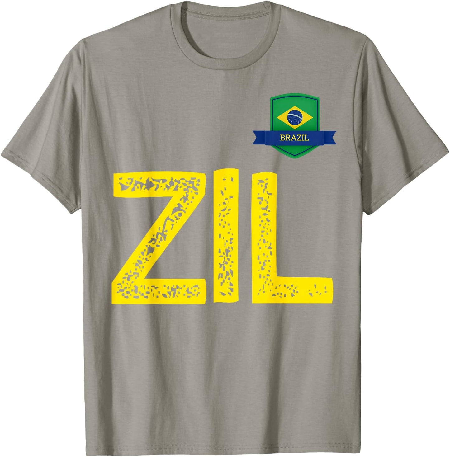 Brazil Human Flag Letter Z and Letter I and L Brazil T-Shirt - T-Shirt | Sand