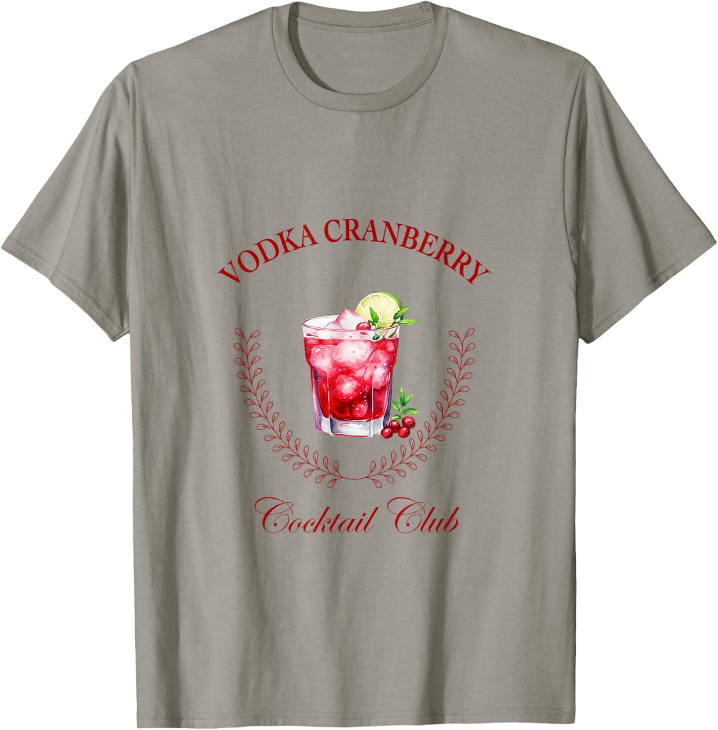 Vodka Cranberry Cocktail Club T-Shirt - T-Shirt | Sand