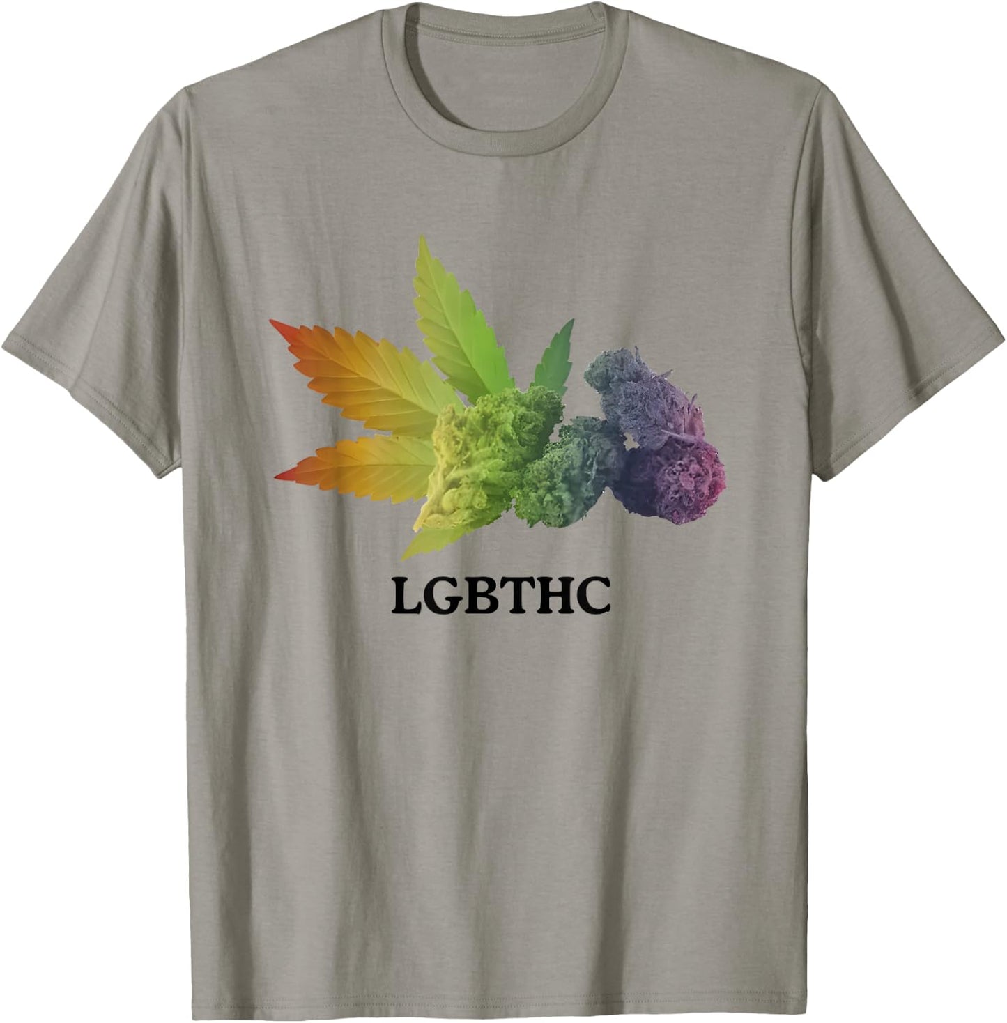 LGBTTHC Weed Leaf Pride Funny LGBTQ T-Shirt - T-Shirt | Sand