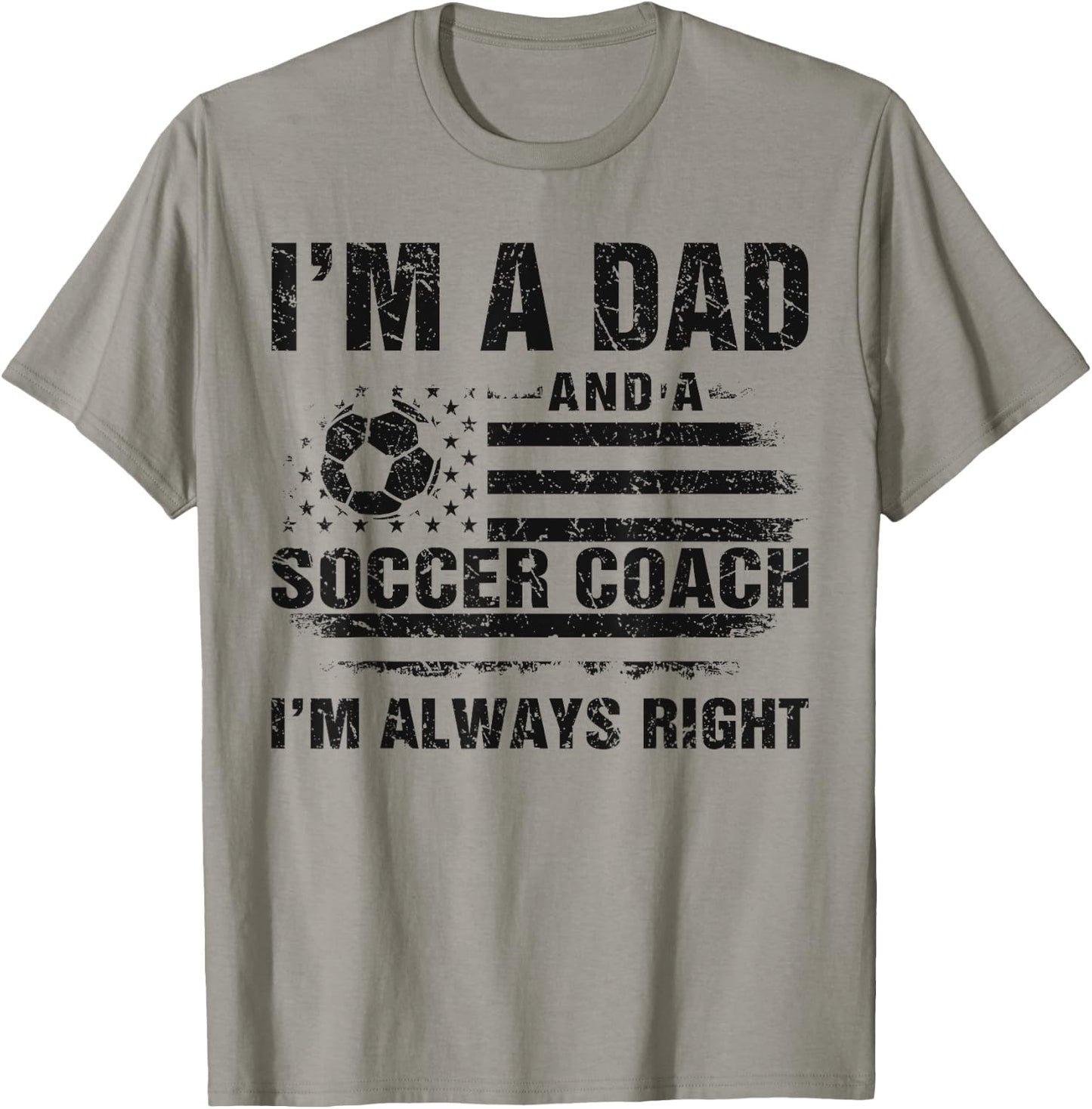 Dad Soccer Coach Funny Fathers Day Christmas Soccer Lover Da T-Shirt - T-Shirt | Sand
