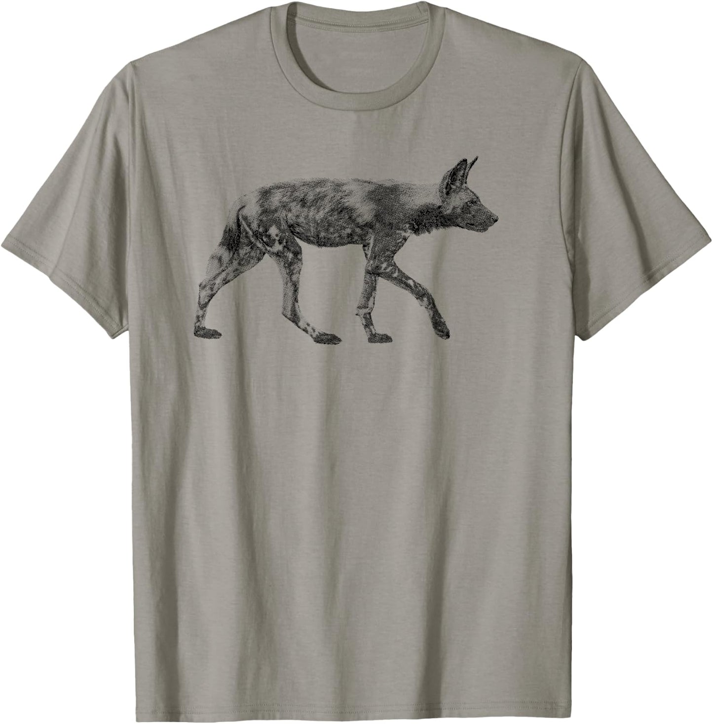 African Wild Dog Ready to Hunt T-Shirt - T-Shirt | Sand