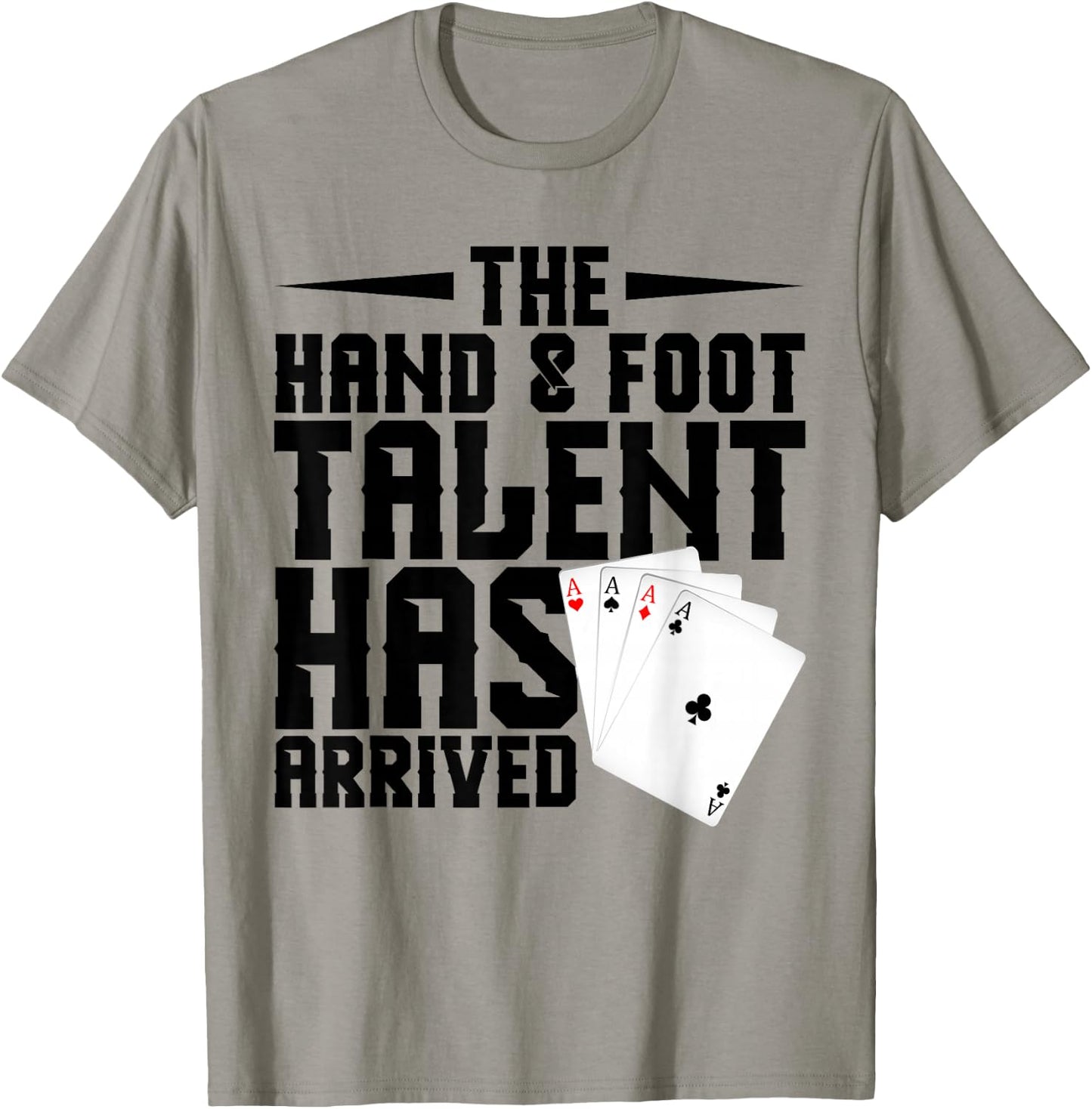 Hand and Foot Score Partner Card Game Set Player Hand Foot T-Shirt - T-Shirt | Sand