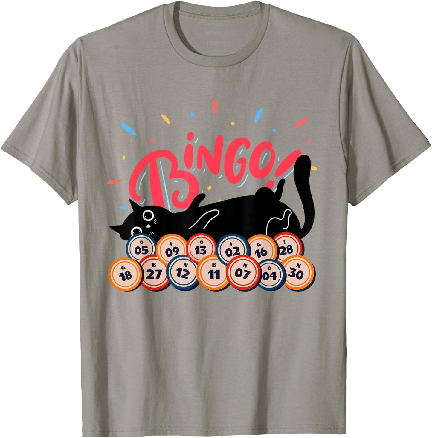 Bingo Balls and Cats - Bingo Player Gambling - Bingo T-Shirt - T-Shirt | Sand