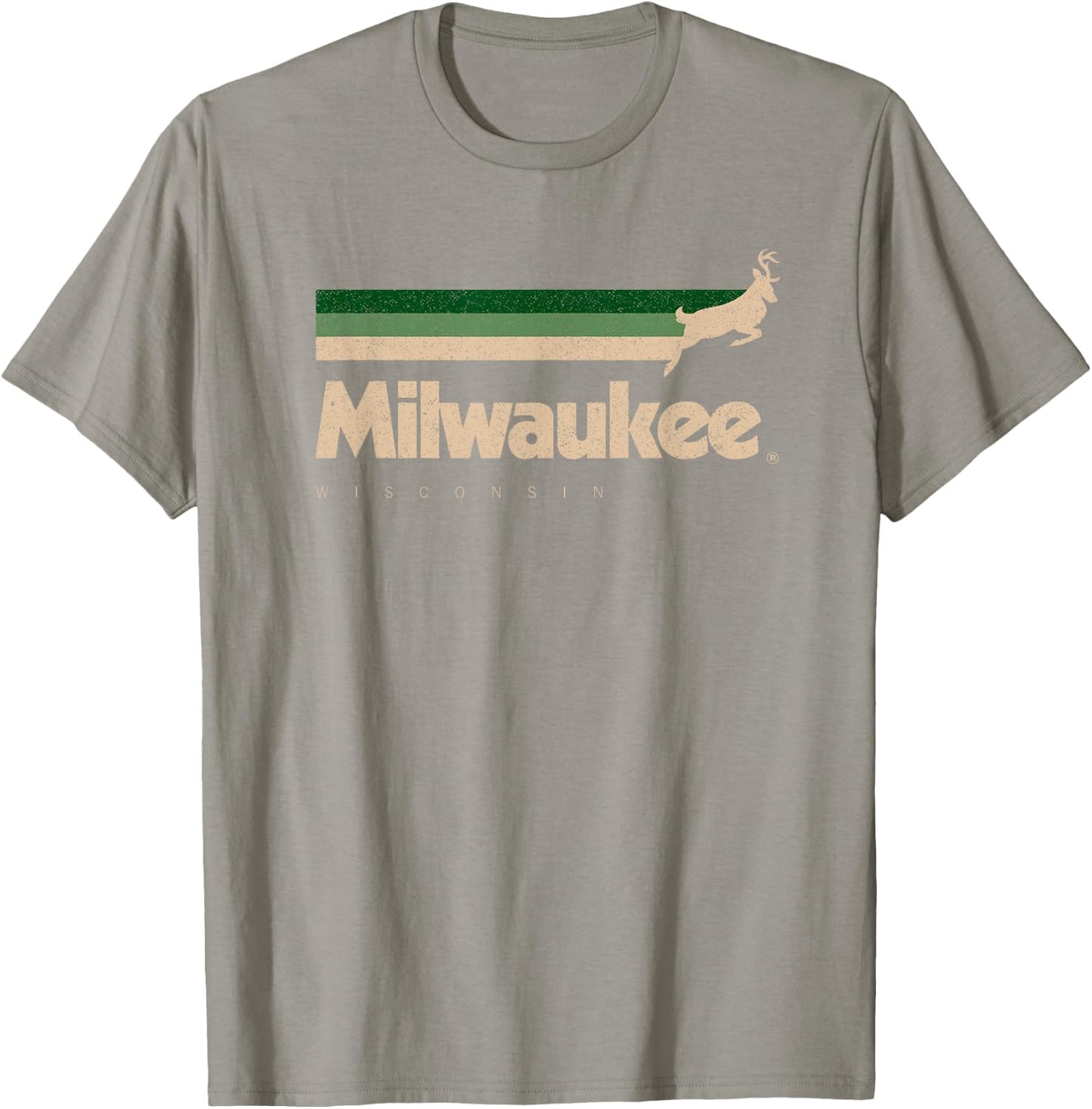 Green Milwaukee Basketball B-Ball City Wisconsin Milwaukee T-Shirt - T-Shirt | Sand