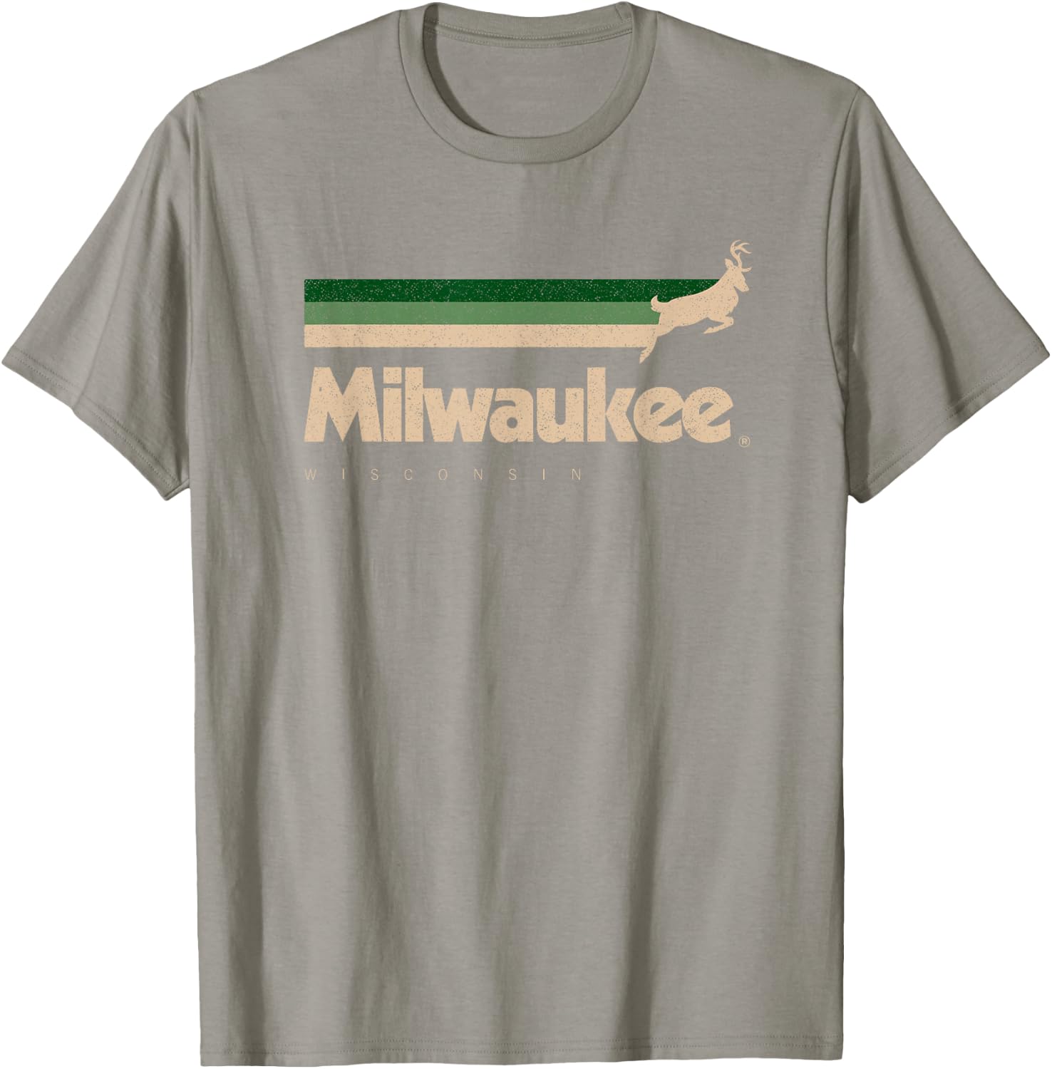 Green Milwaukee Basketball B-Ball City Wisconsin Milwaukee T-Shirt - T-Shirt | Sand