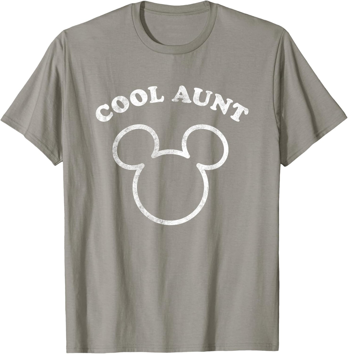 Disney Mickey And Friends Cool Aunt Distressed Chest Logo T-Shirt - T-Shirt | Sand