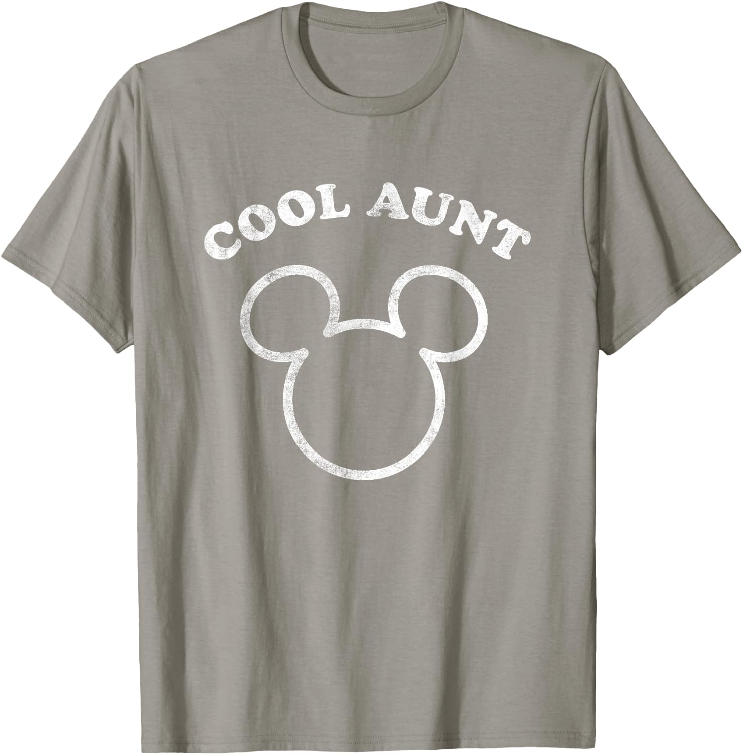 Disney Mickey And Friends Cool Aunt Distressed Chest Logo T-Shirt - T-Shirt | Sand