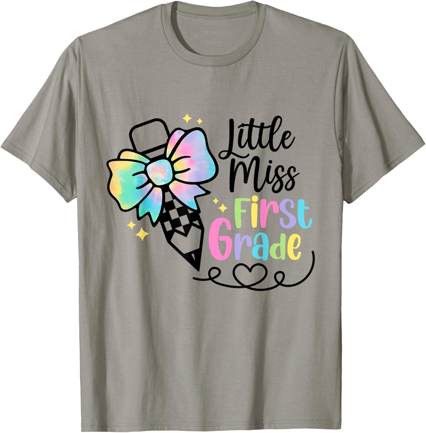 Cute First Grade Girls Back to School First Day of 1st Grade T-Shirt - T-Shirt | Sand