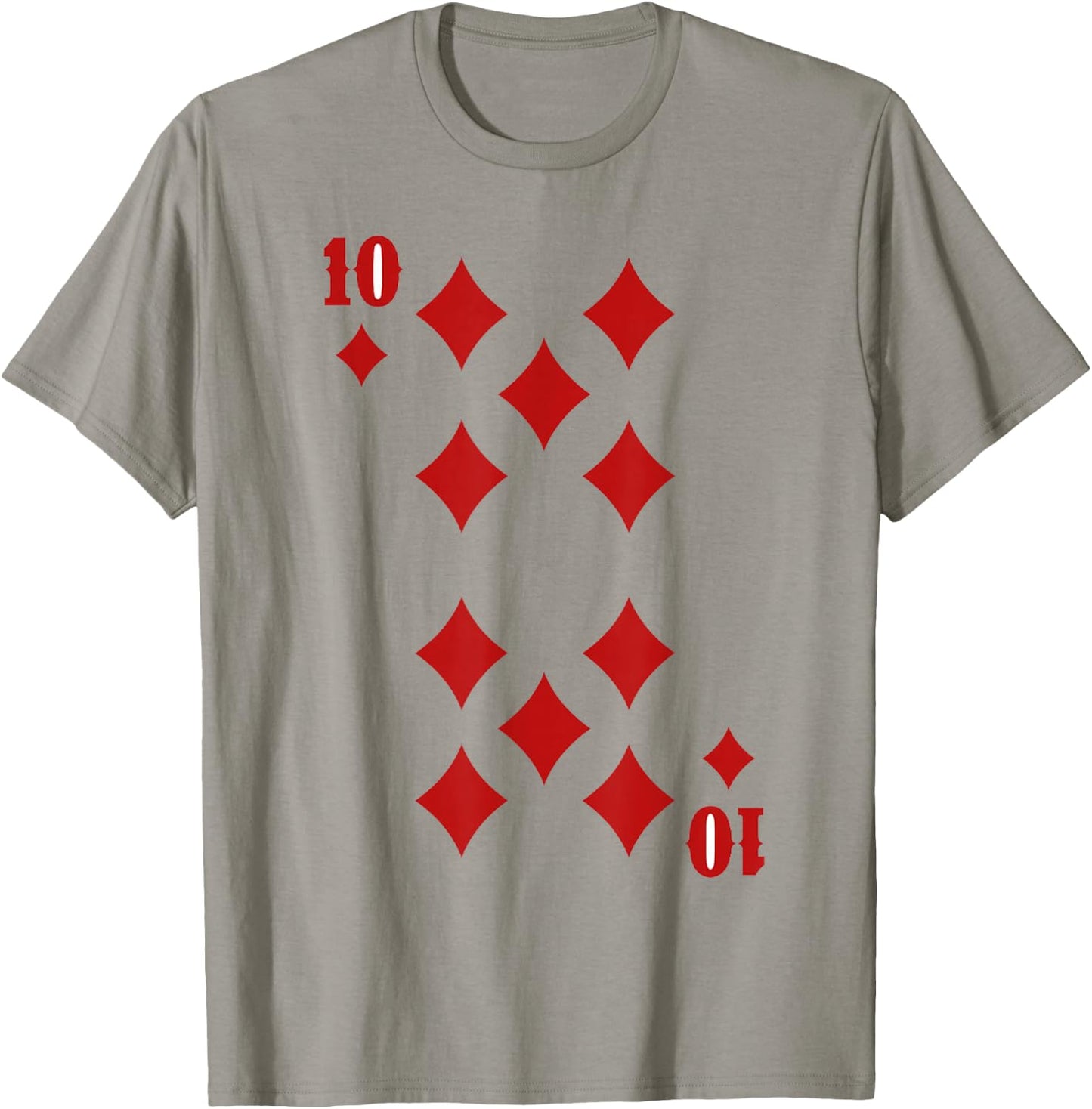 10 of Diamonds Playing Cards Halloween Group Matching T-Shirt - T-Shirt | Sand