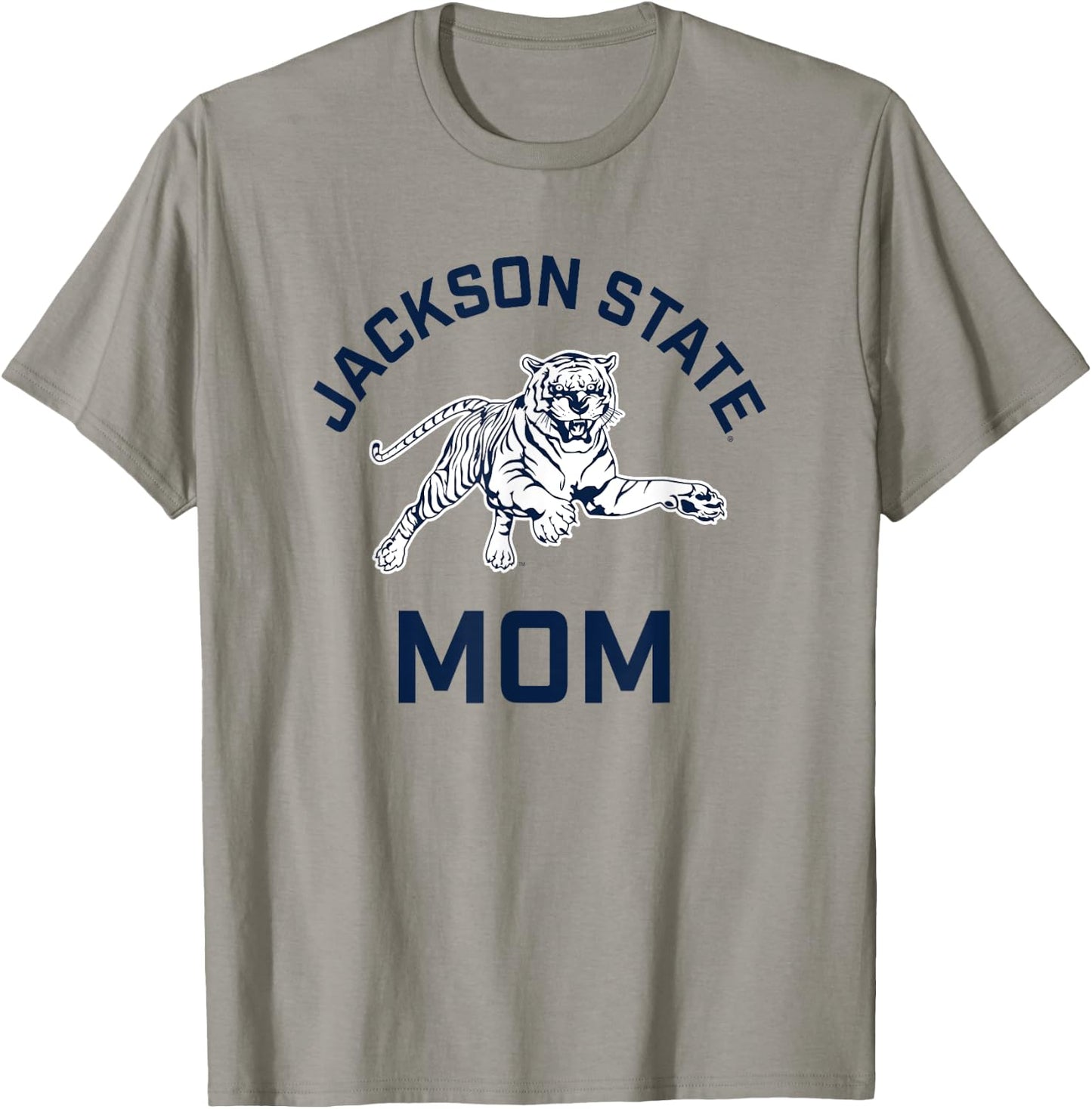 Jackson State University Tigers Arched Mom T-Shirt - T-Shirt | Sand