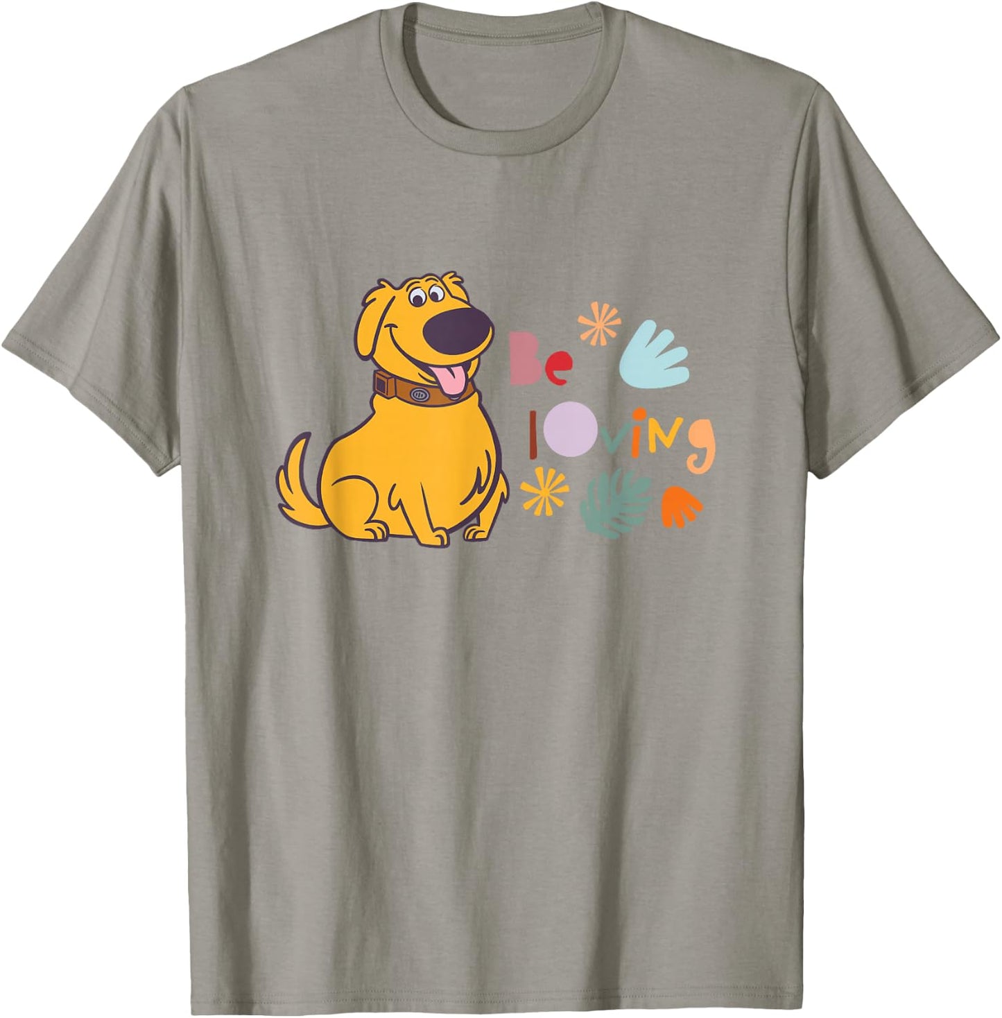 Disney Pixar Up Be Loving Cute Dug Colorful Big Chest Logo T-Shirt - T-Shirt | Sand