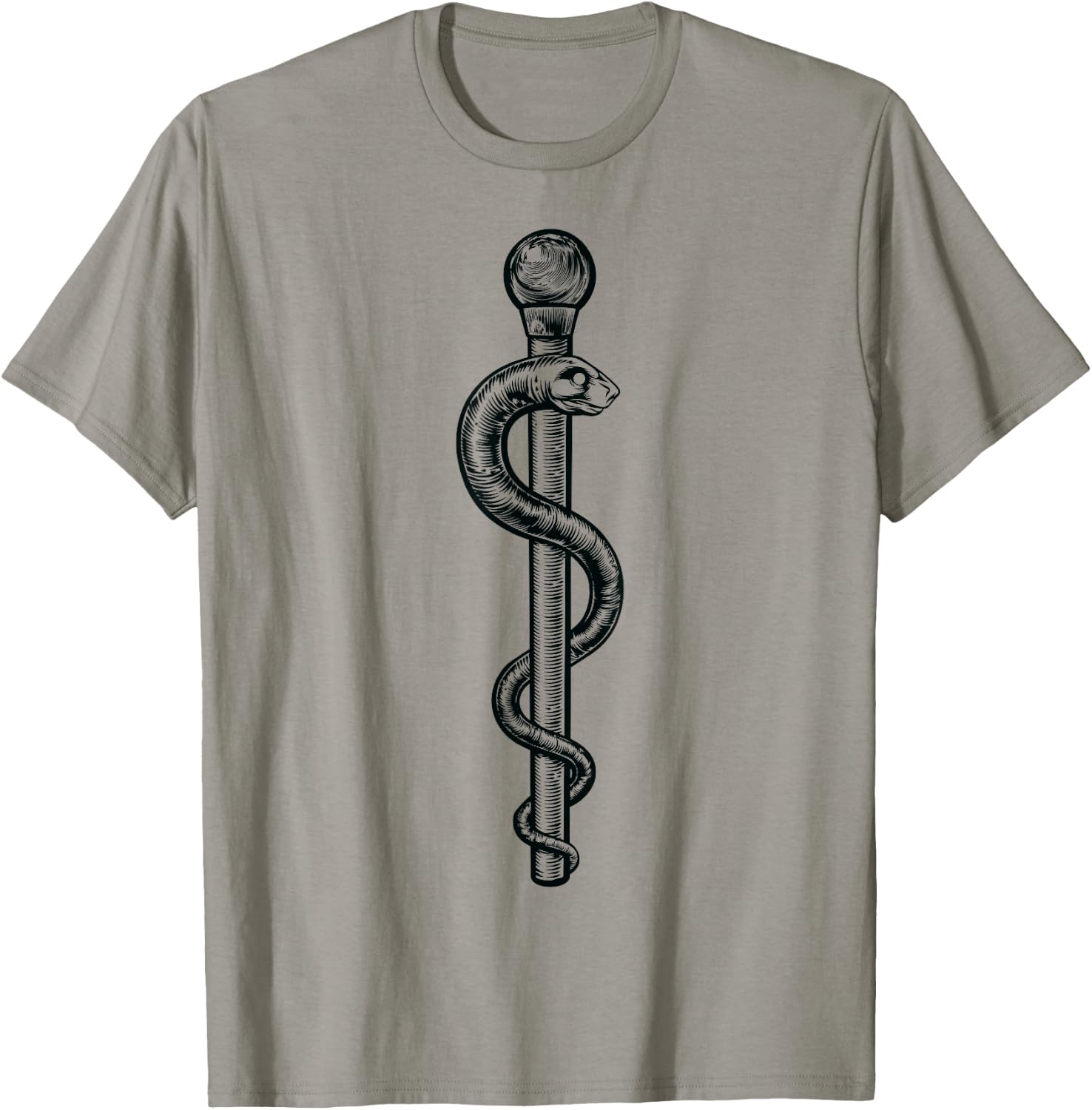 Rod of Asclepius Doctor Design T-Shirt - T-Shirt | Sand