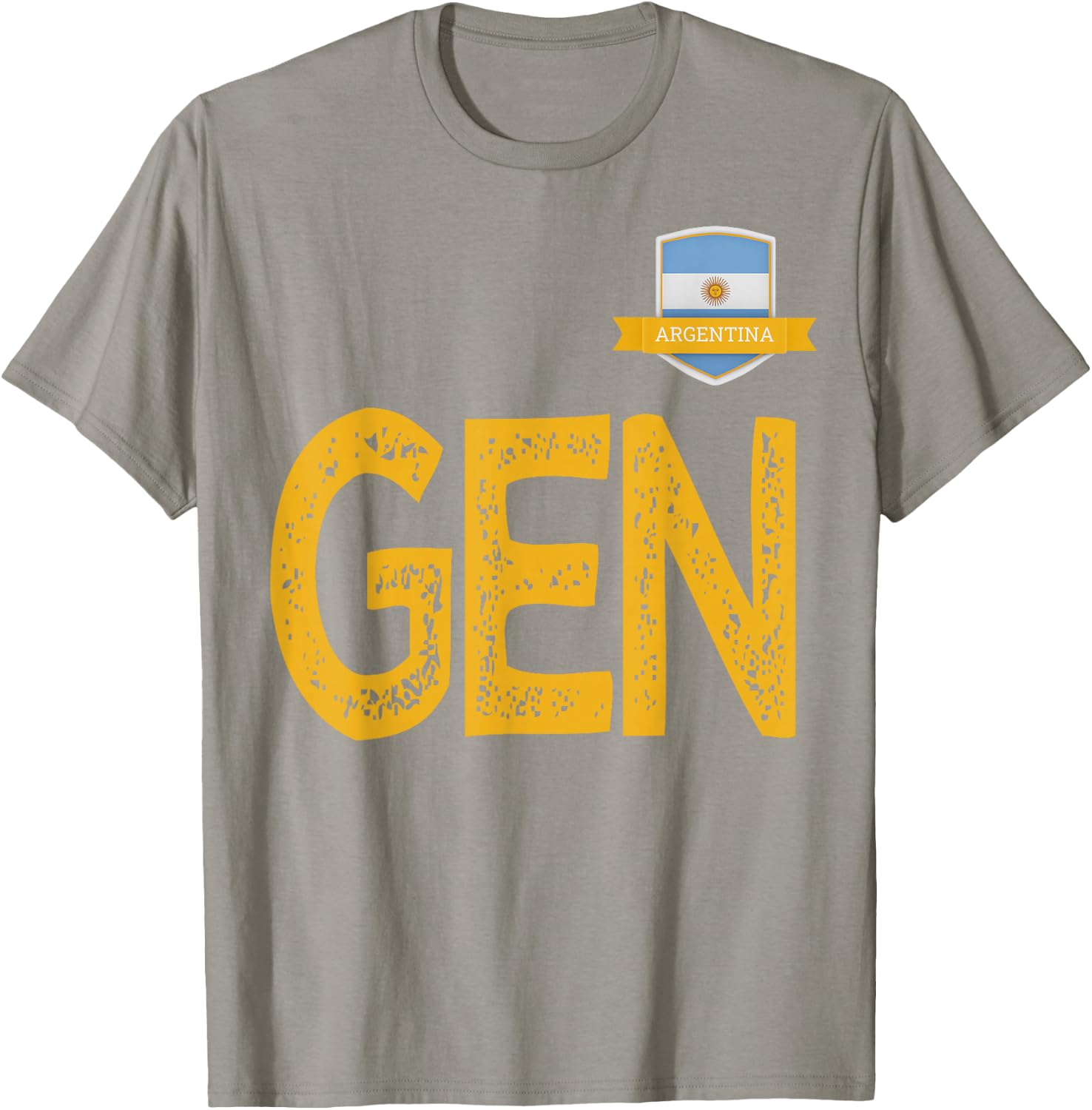 Argentina Human Flag Letter G and Letter E and N Argentina T-Shirt - T-Shirt | Sand
