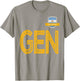 Argentina Human Flag Letter G and Letter E and N Argentina T-Shirt - T-Shirt | Sand