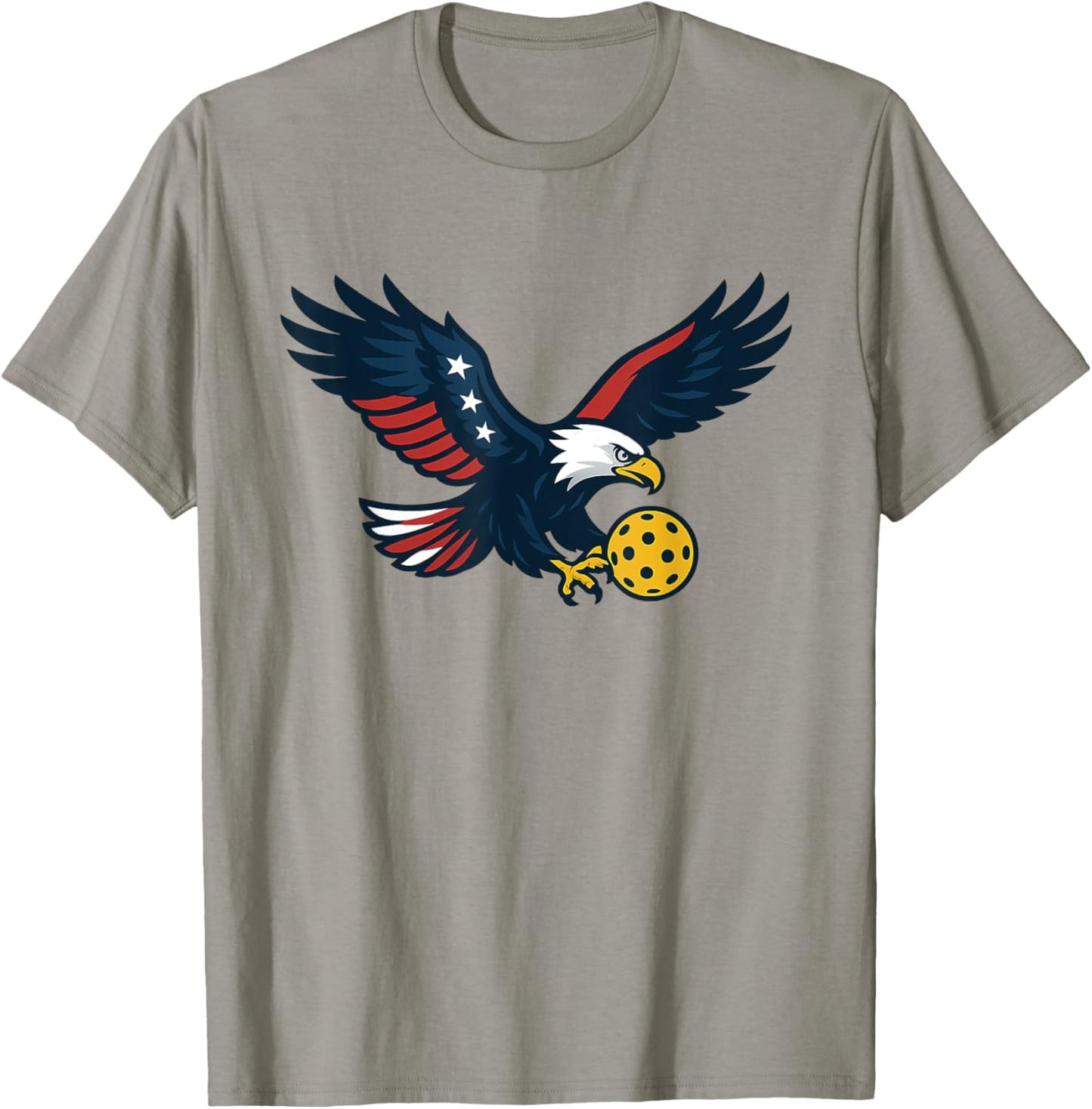 Cool Pickleball Patriotic Blue White Red USA Pride T-Shirt - T-Shirt | Sand