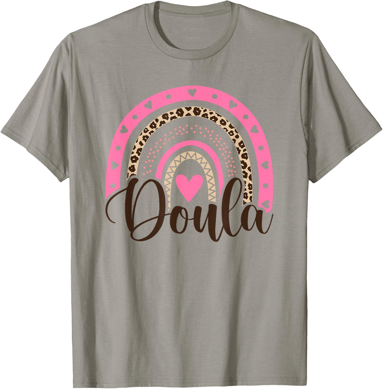 Doula Training Supplies & Midwifery Nurse C.o. Doula Bohemian Rainbow, Doula T-Shirt - T-Shirt | Sand