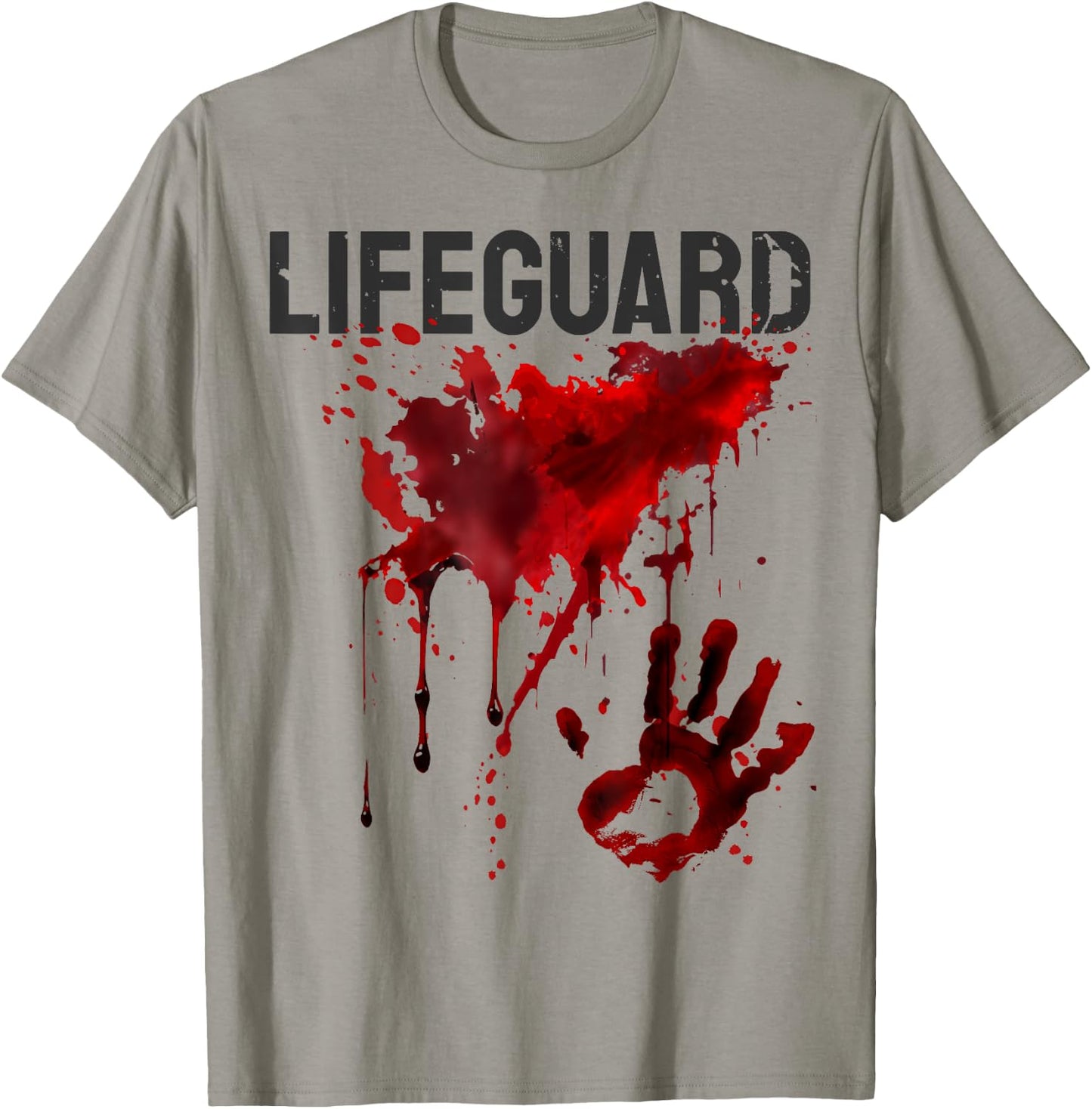 Lifeguard Shirt Blood Splatter Nurse Halloween T-Shirt - T-Shirt | Sand