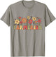 Farmerish Groovy Retro Floral Farmer Wife Daughter T-Shirt - T-Shirt | Sand