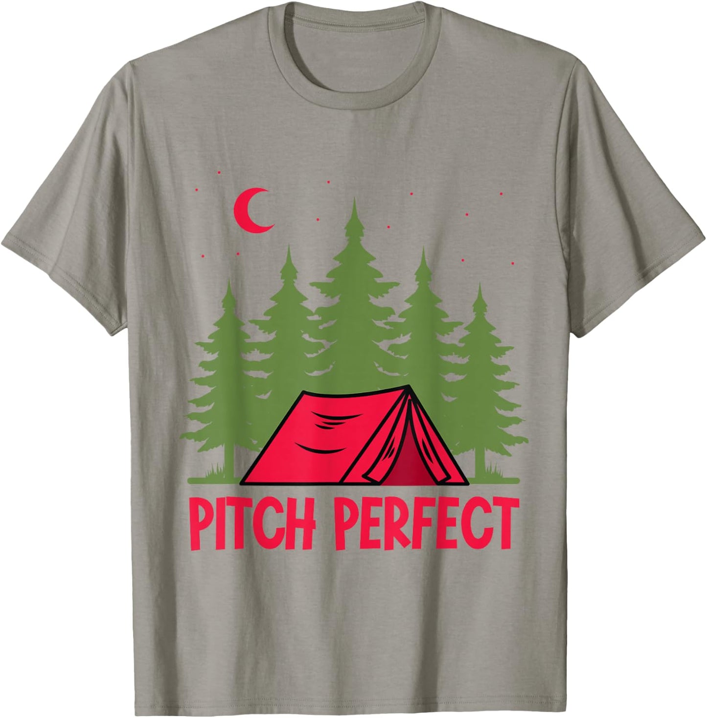 Pitch perfect - Tent Camper Camping T-Shirt - T-Shirt | Sand