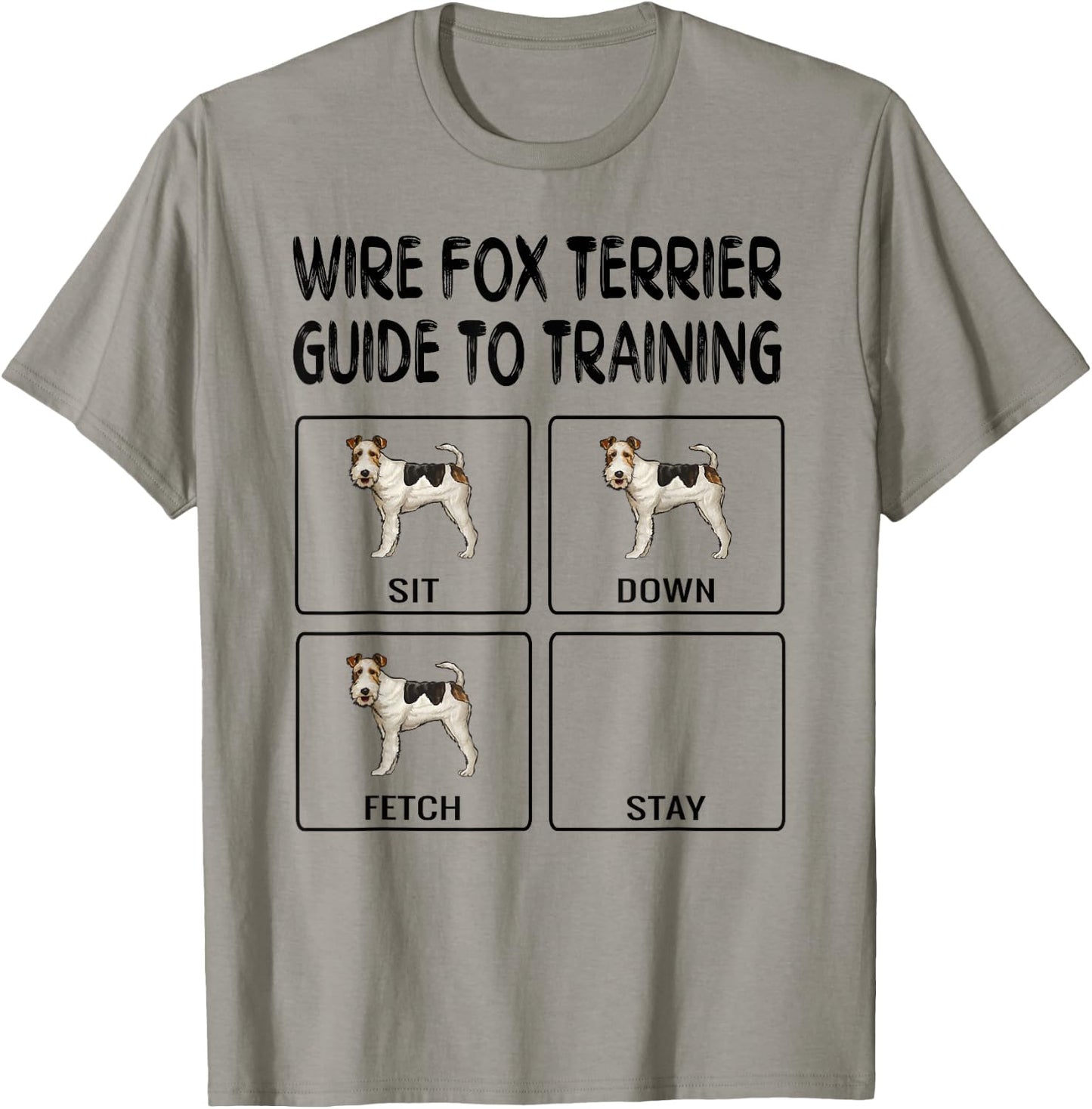 Wire Fox Terrier Guide To Training Dog Obedience T-Shirt - T-Shirt | Sand