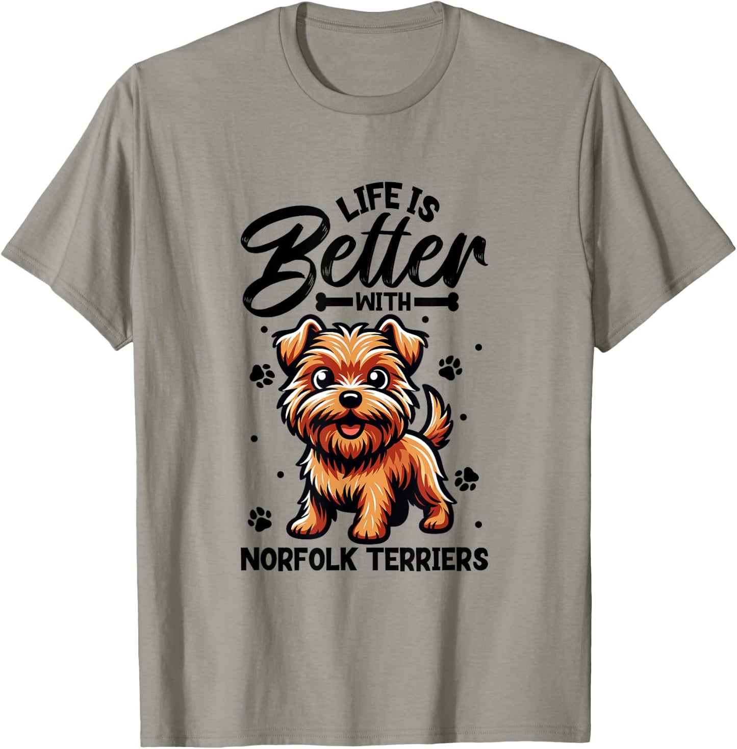 Best life with Norfolk Terrier T-Shirt - T-Shirt | Sand
