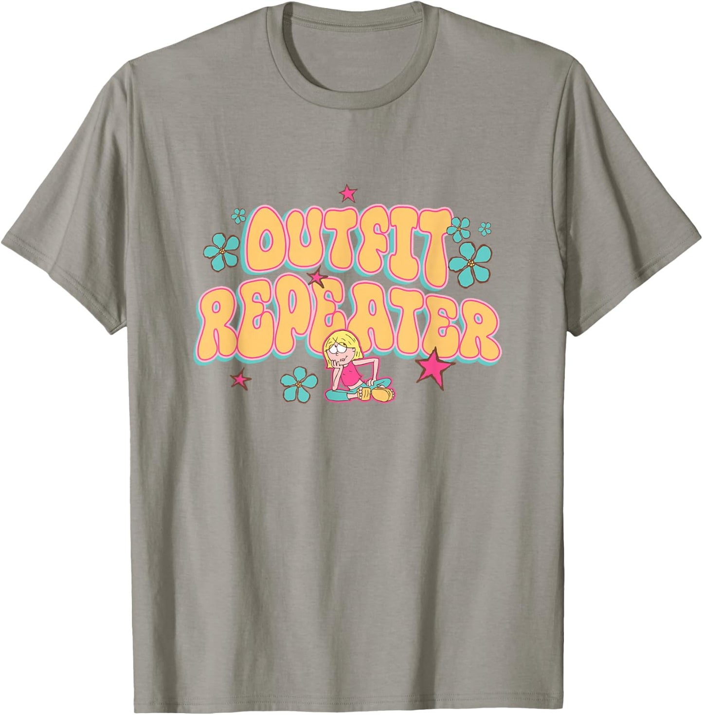 Disney Lizzy McGuire Outfit Repeater Retro Chest Text Logo T-Shirt - T-Shirt | Sand