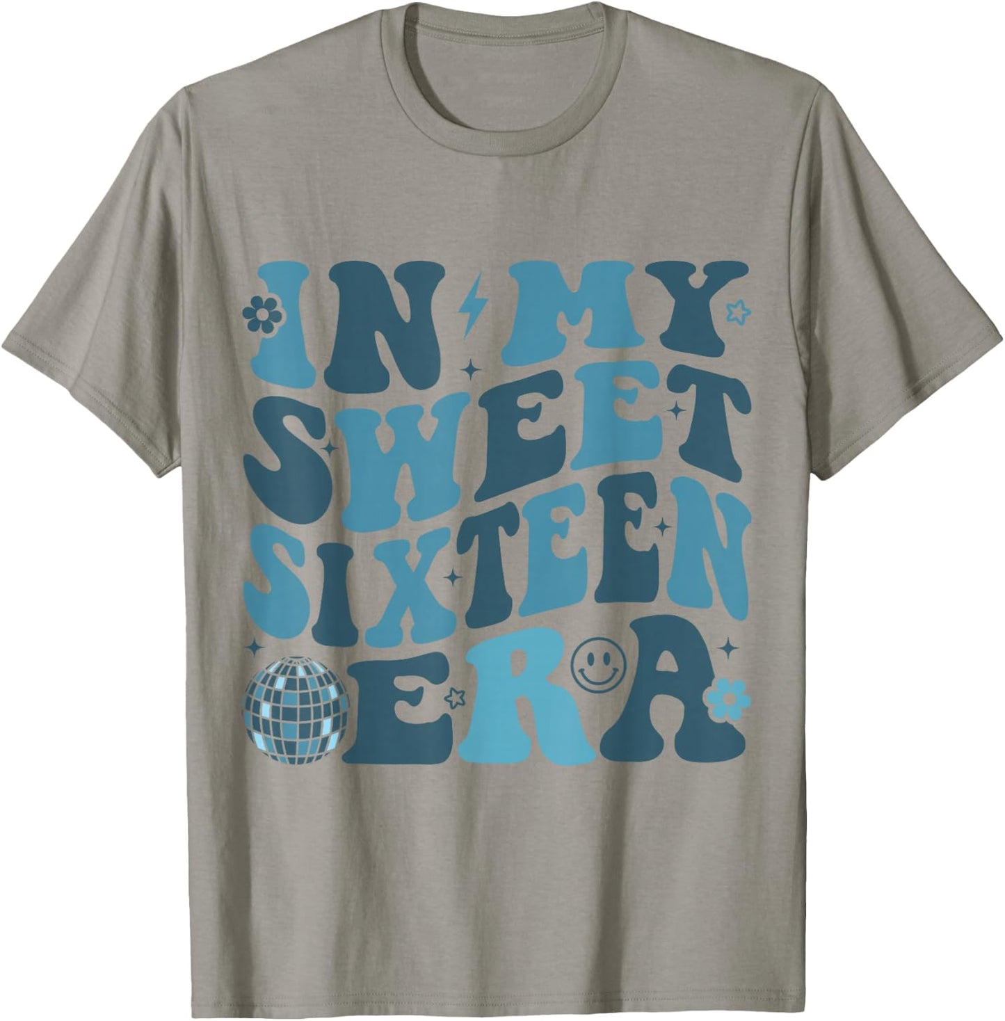 In My Sweet Sixteen Era Groovy Retro Boys Girl 16th Birthday T-Shirt - T-Shirt | Sand