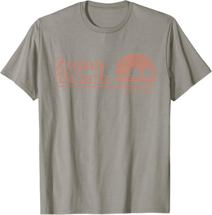 Vintage Zuma Beach California Palm Trees CA Retro T-Shirt - T-Shirt | Sand