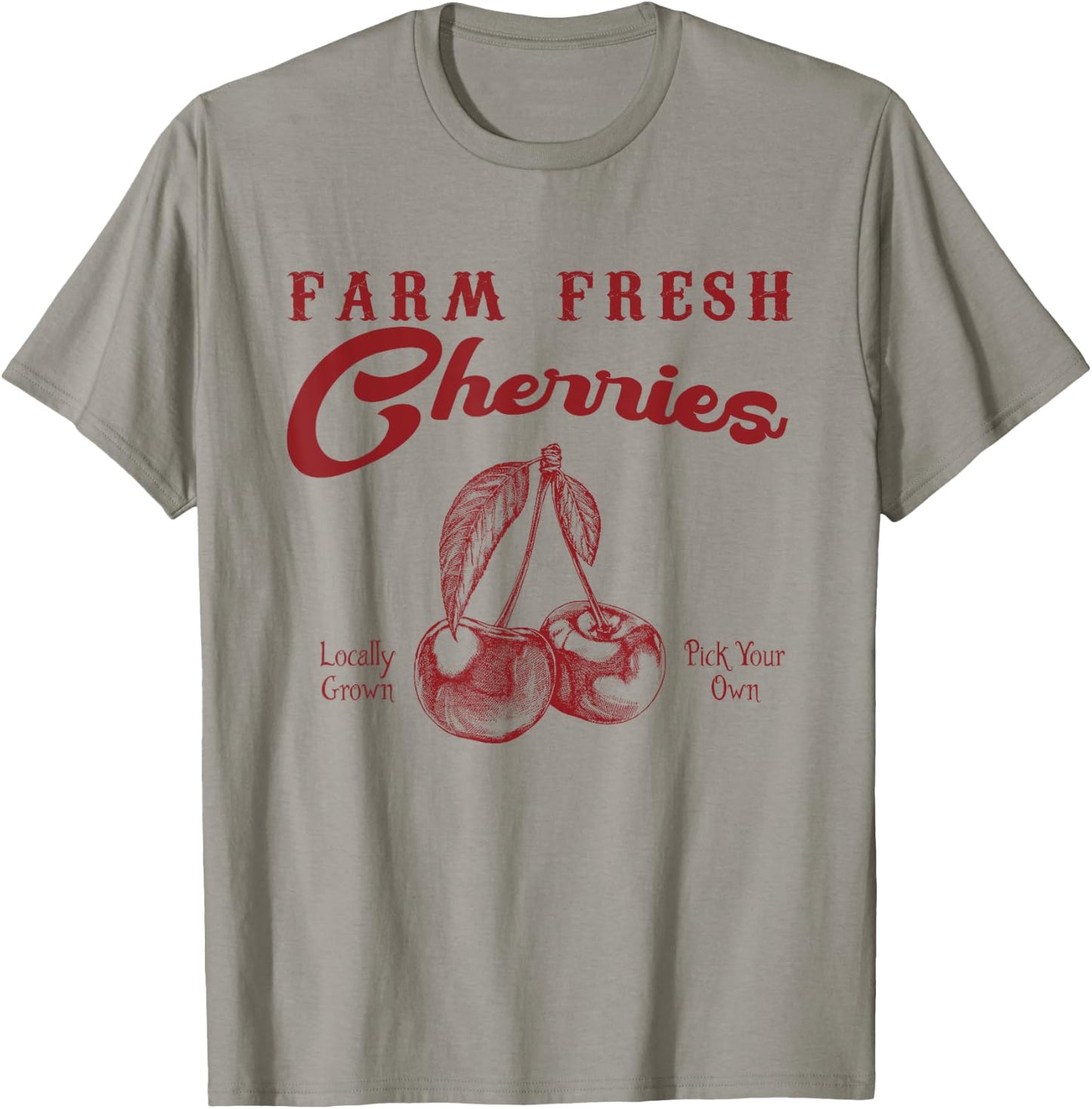 Farm Fresh Cherries T-Shirt - T-Shirt | Sand