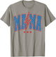 American Mama and Mini 4th of July, Mama lignting Bolt T-Shirt - T-Shirt | Sand