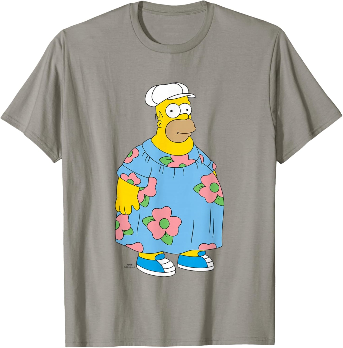 The Simpsons Iconic King Size Homer Muumuu Big Chest Logo T-Shirt - T-Shirt | Sand