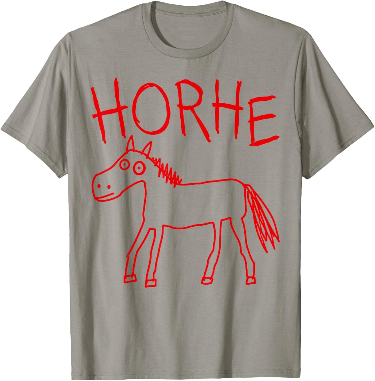 Funny Horse Meme Silly Animal Humor T-Shirt - T-Shirt | Sand
