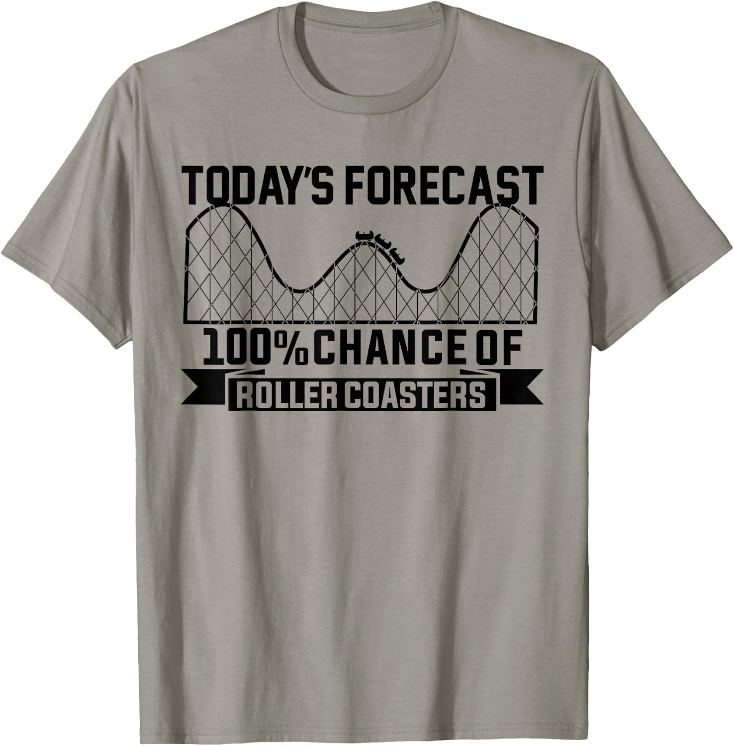 Funny RollerCoaster Vintage Amusement Park T-Shirt - T-Shirt | Sand
