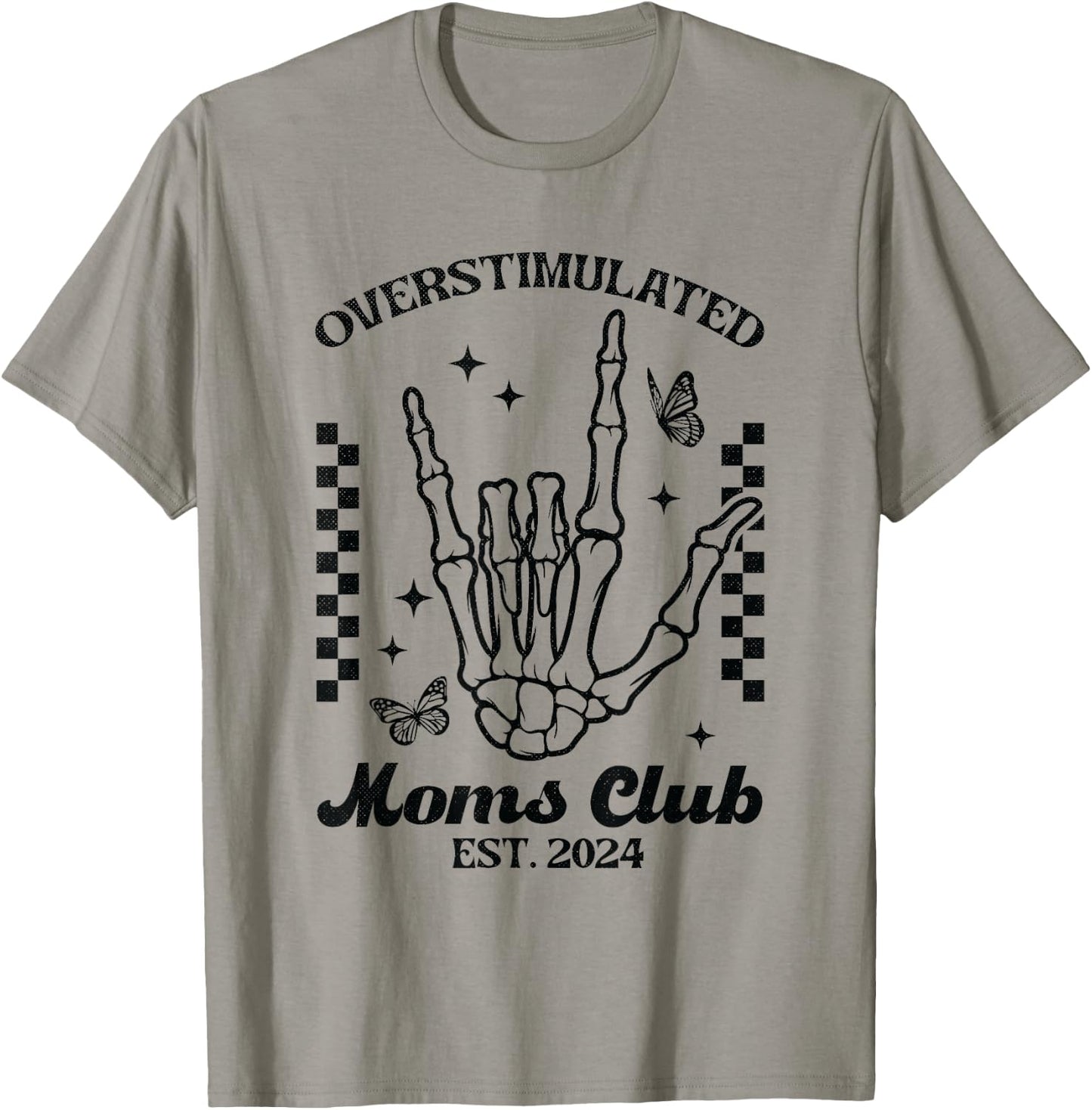 Vintage Overstimulated Moms Club Est. 2024 T-Shirt - T-Shirt | Sand
