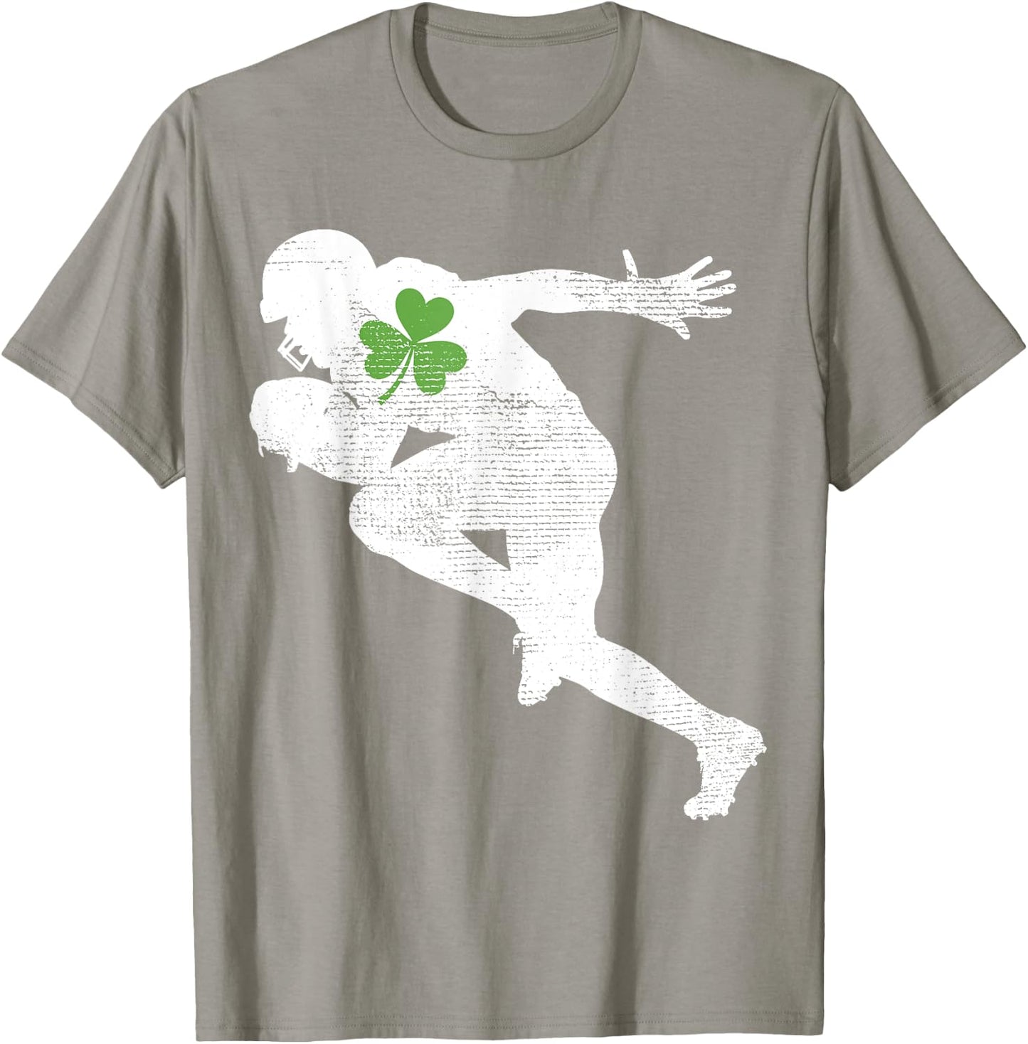 American Football Lovers Green Shamrock Leaf St Patricks Day T-Shirt - T-Shirt | Sand