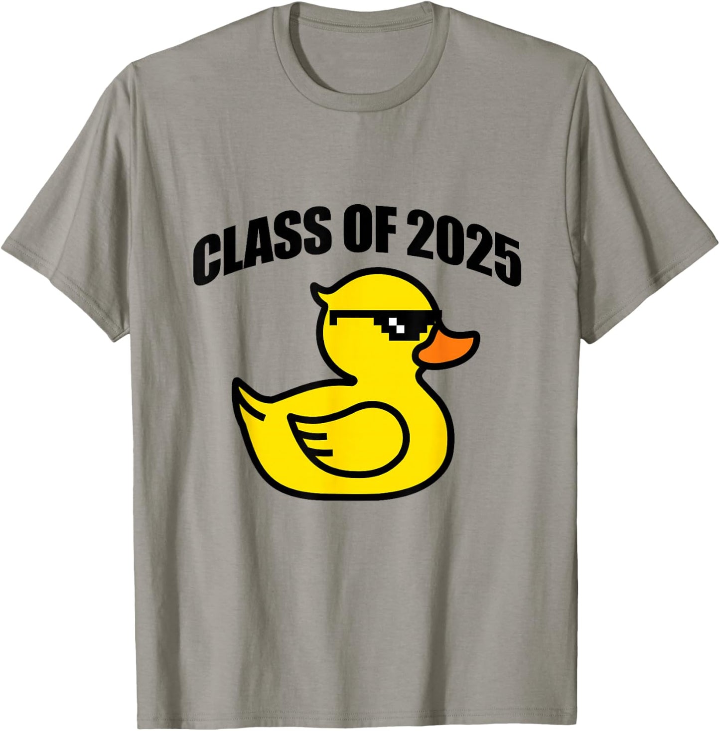 Cool Proud of Class of 2025 with Rubber Yellow Duck Graphic T-Shirt - T-Shirt | Sand