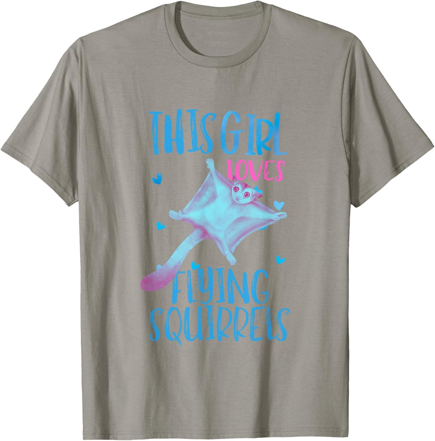 Flying Squirrel Shirt Girl Animal Lover Flying Squirrels T-Shirt - T-Shirt | Sand