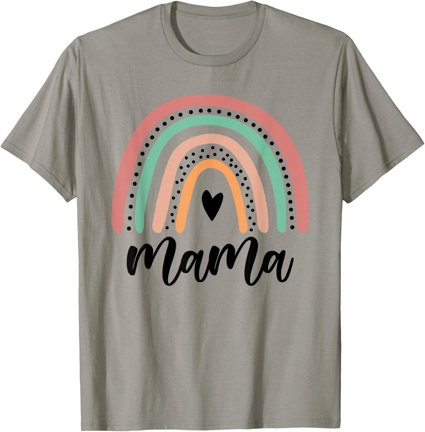Rainbow Mama Gift Mothers Day New Mom Life Miracle Baby Boho T-Shirt - T-Shirt | Sand