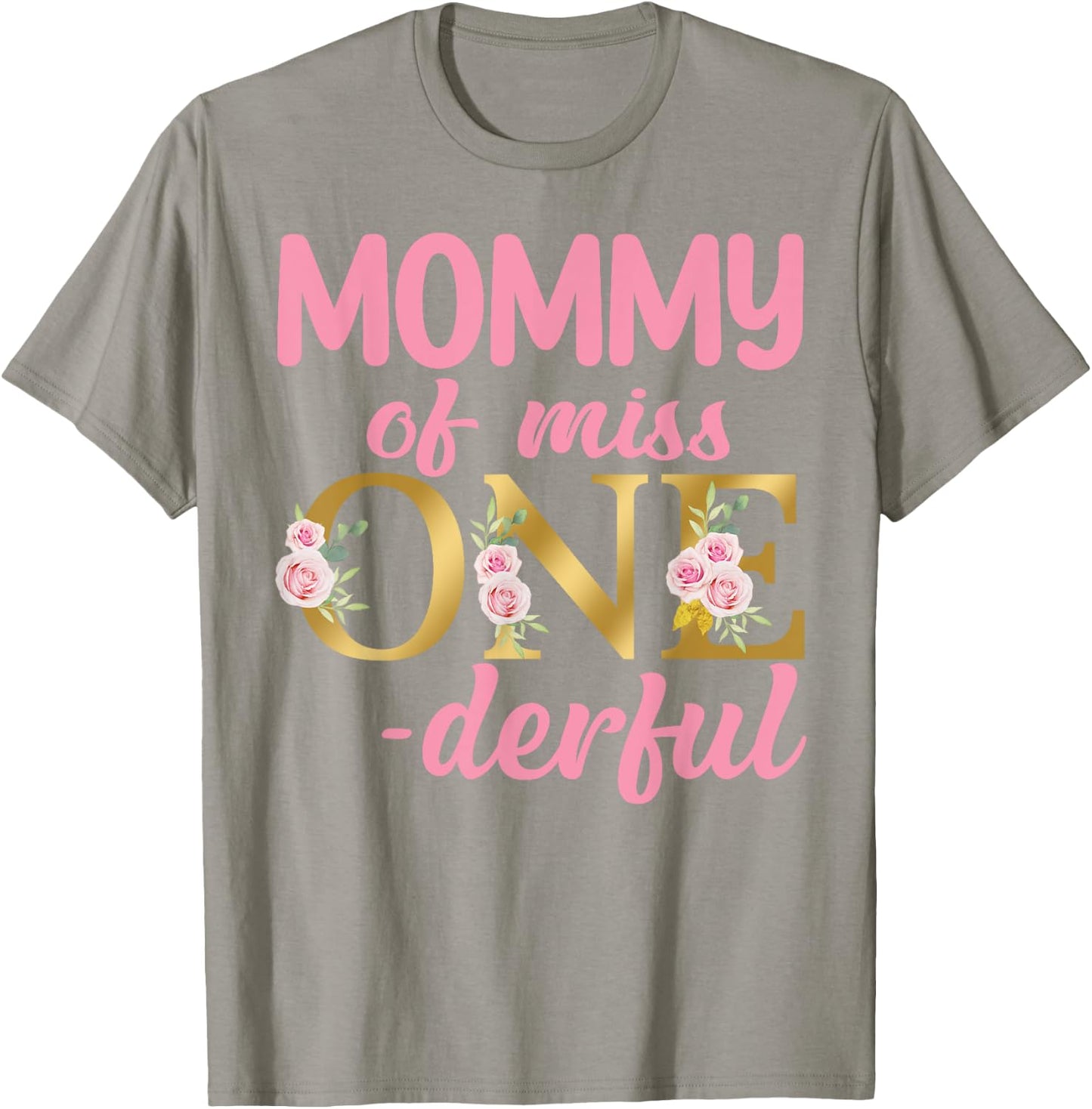 Mommy of Miss Onederful 1st Birthday First One-Derful party T-Shirt - T-Shirt | Sand