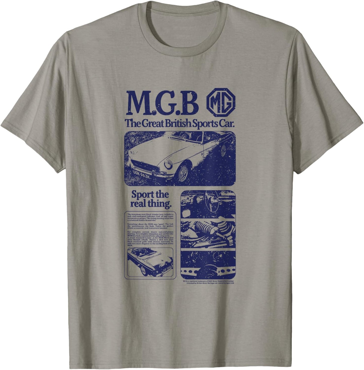 MG MGB Sports Car Promo Ad T-Shirt - T-Shirt | Sand