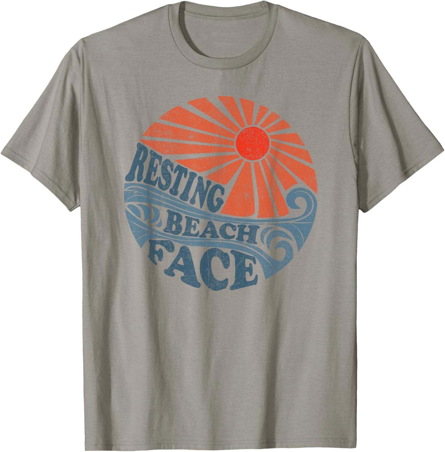 Vintage Resting Beach Face Funny Retro 70's Vacation Women's T-Shirt - T-Shirt | Sand