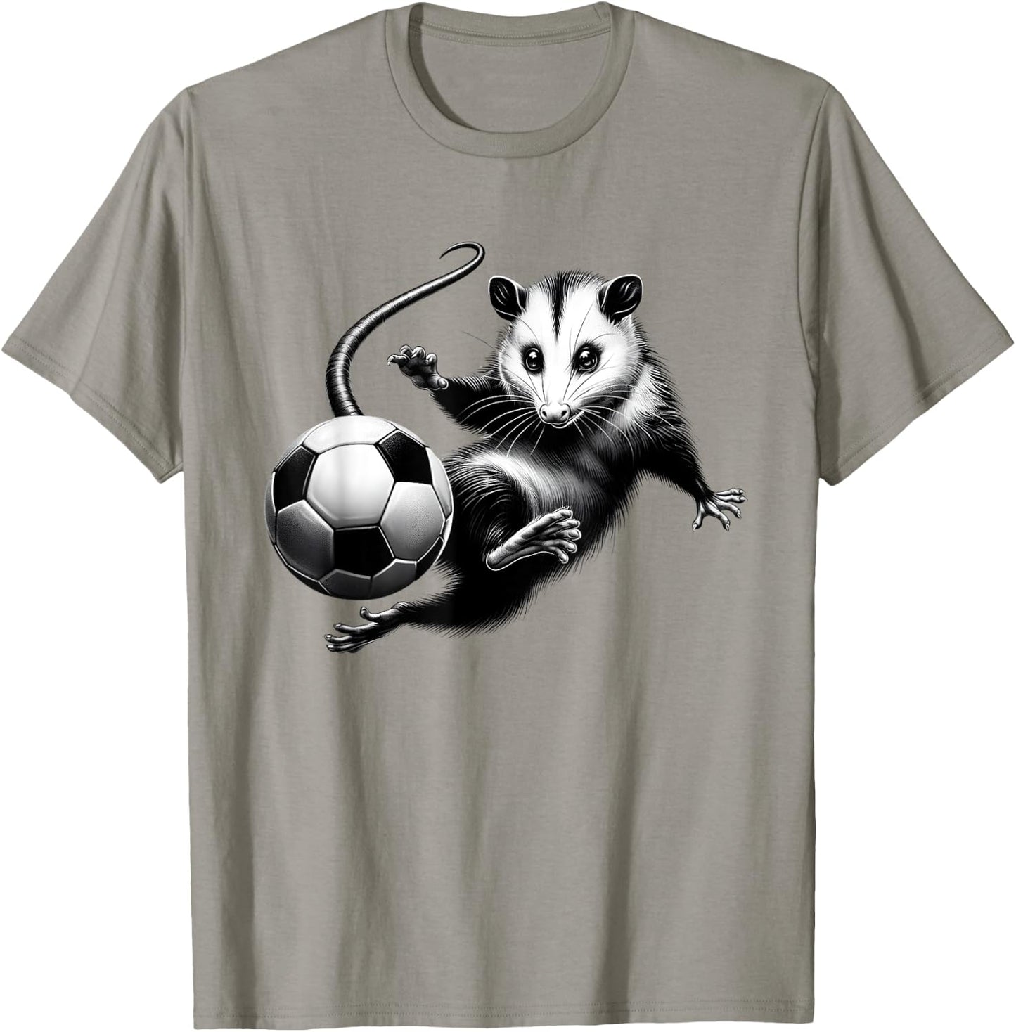 Vintage Possum Playing Soccer Opossum Lover Soccer Player T-Shirt - T-Shirt | Sand