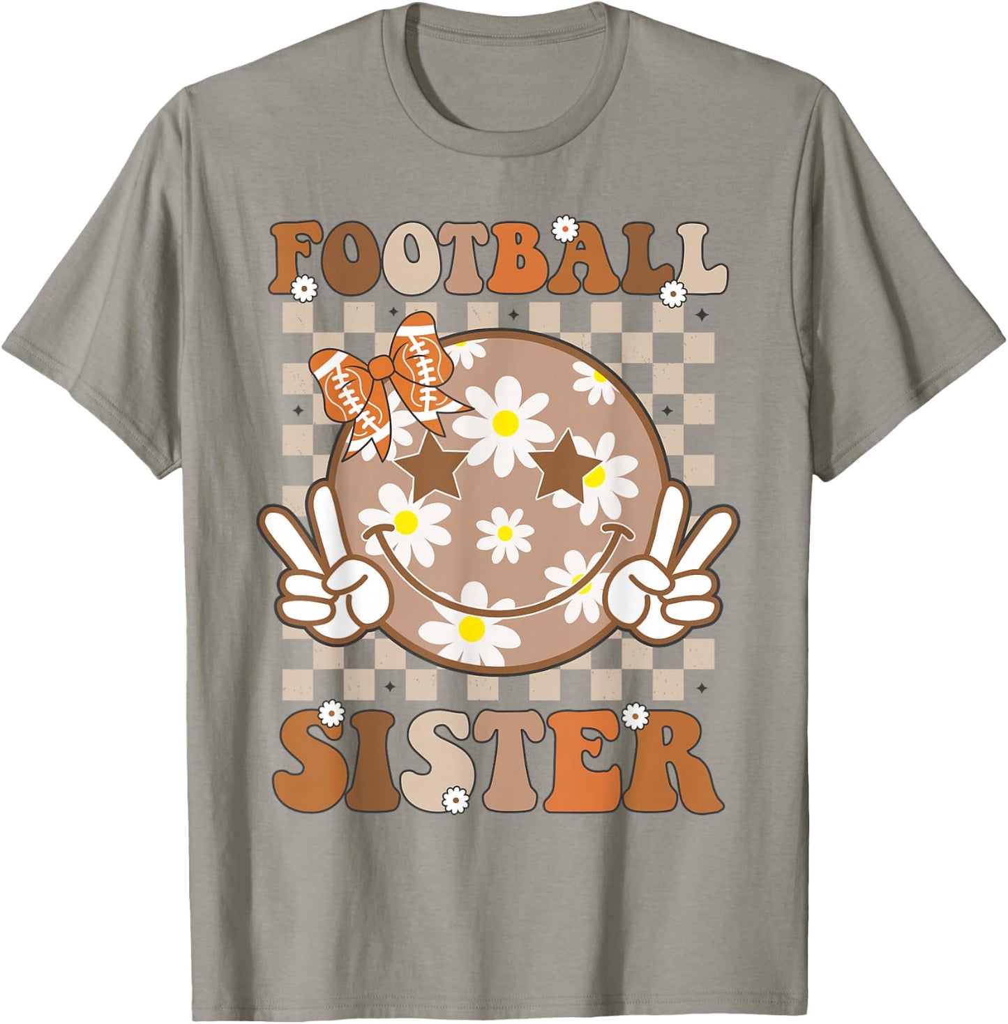 Football Sister Shirt for Girls Women Toddler Sport Lover T-Shirt - T-Shirt | Sand