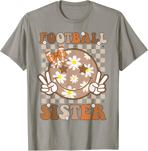 Football Sister Shirt for Girls Women Toddler Sport Lover